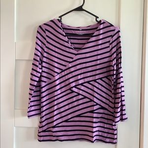 Talbots 3/4 sleeve V neck shirt